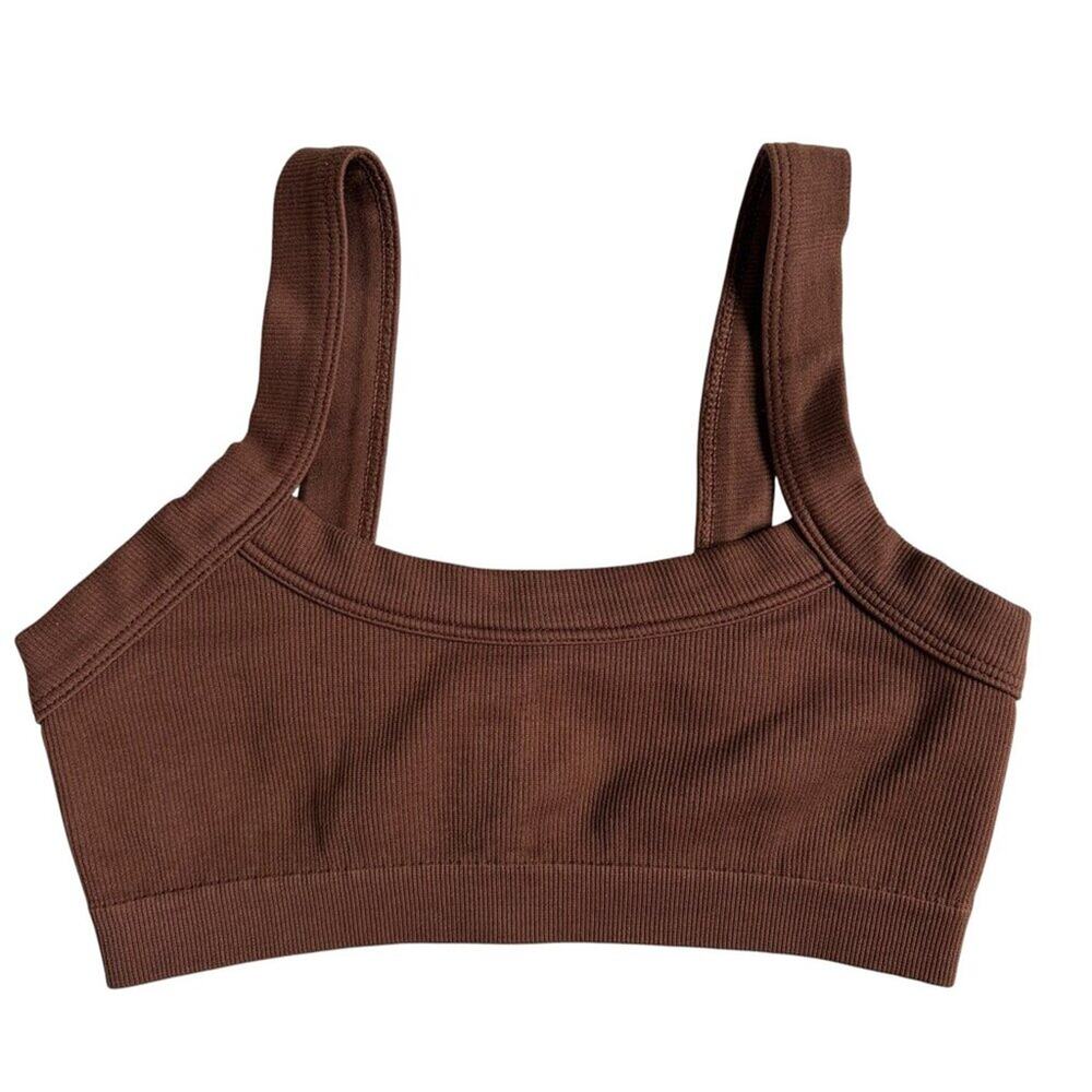 Out from Under by Urban Outfitters Seamless Ribbed Bra Top (Chestnut Brown) M/L